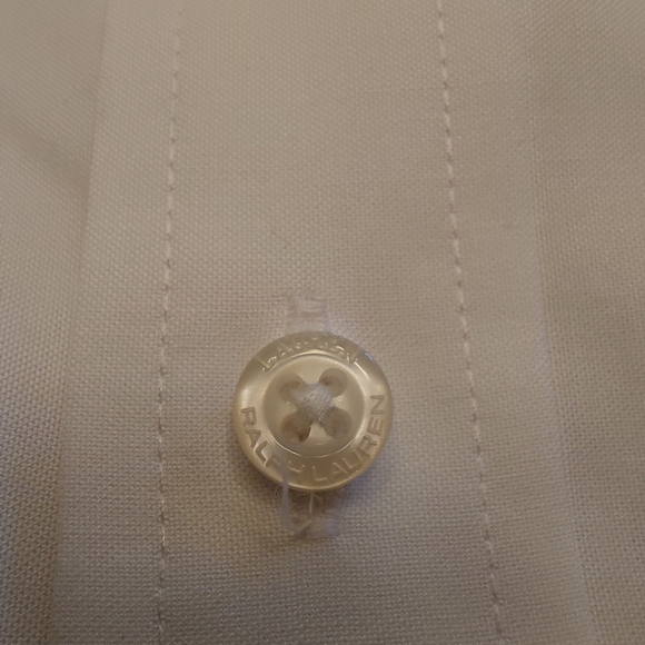 Ralph Lauren Black Label regular fit white cotton stretch dress shirt. Large - Picture 11 of 16